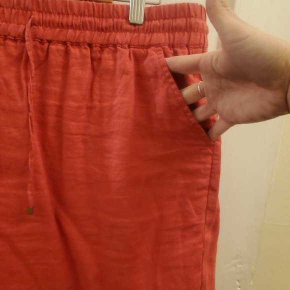 Coral linen skirt - Picture 2 of 3